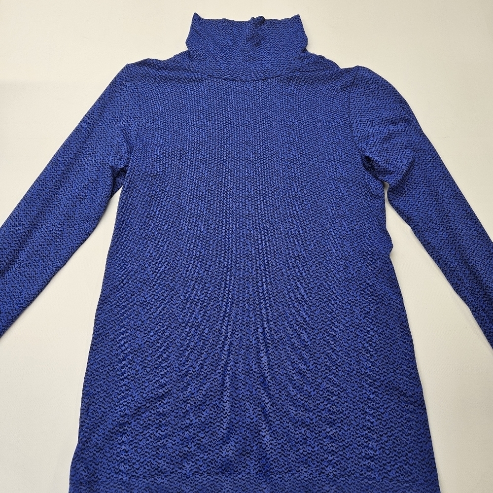 Athleta Sweater Flurry Peak Turtleneck Top Medium Blue Baselayer Stretch